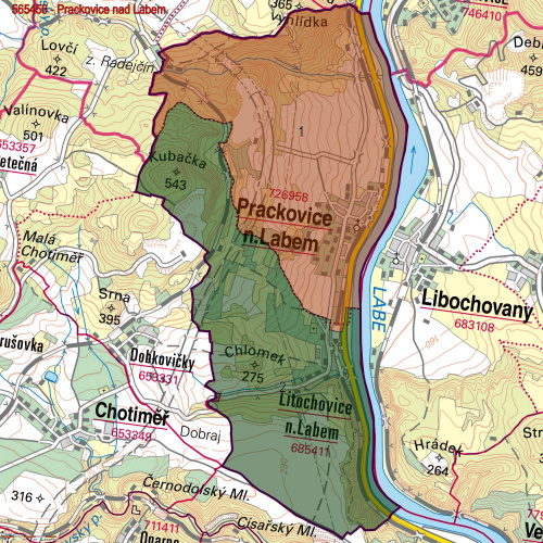 Katastrální mapa území
